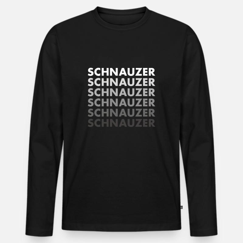 Schnauzer - Männer Premium Bio Langarmshirt - Schwarz