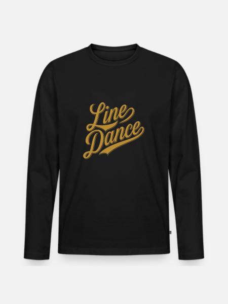 Line Dancing Country Dance Tanzen - Men's Premium Organic Long Sleeve Shirt - black