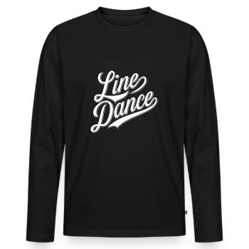 Line Dancing Country Dance - Line Dance Tanzen - Men's Premium Organic Long Sleeve Shirt - black - Front - Nico (187cm)