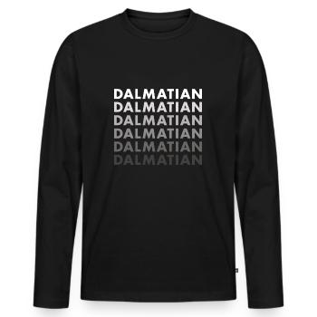 Dalmatian - Men's Premium Organic Long Sleeve Shirt - black - Front - Nico (187cm)