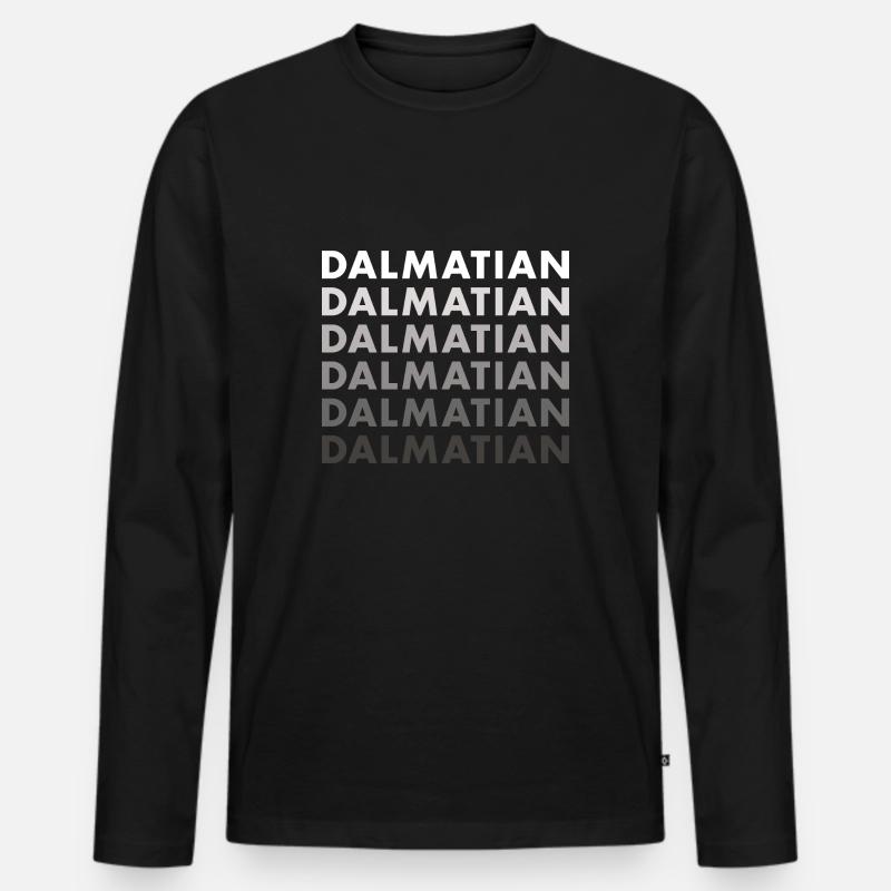 Dalmatian - Männer Premium Bio Langarmshirt - Schwarz