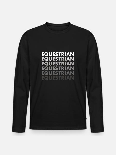 Sport Equestrian - Men's Premium Organic Long Sleeve Shirt - black