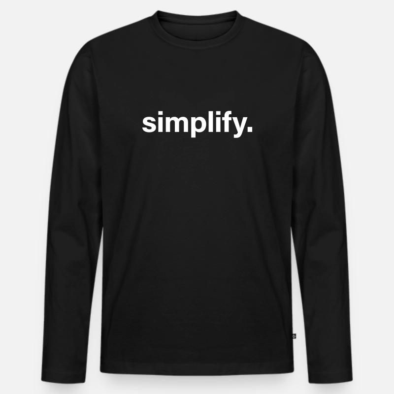 simplify - Männer Premium Bio Langarmshirt - Schwarz