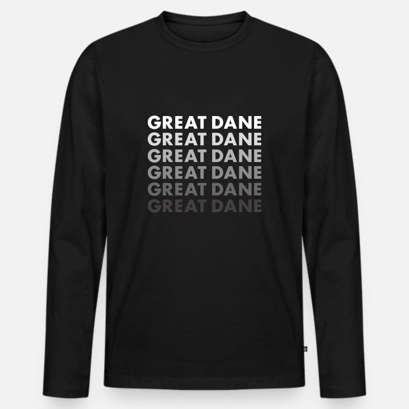 Great Dane - Männer Premium Bio Langarmshirt - Schwarz