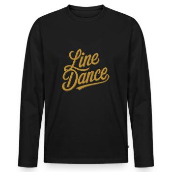 Line Dancing Country Dance - Line Dance Tanzen - Men's Premium Organic Long Sleeve Shirt - black - Front - Nico (187cm)