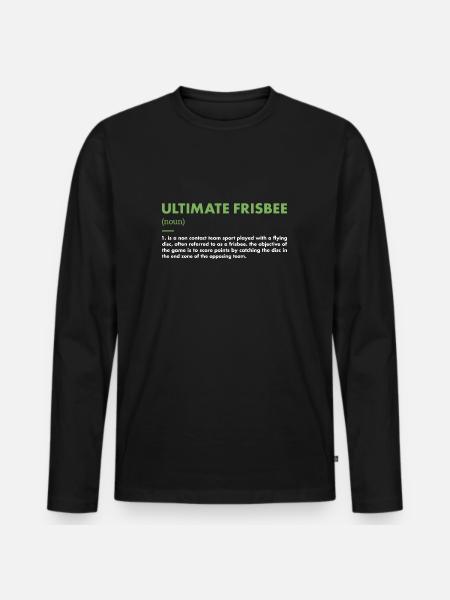 Sport Definition Ultimate Frisbee - Men's Premium Organic Long Sleeve Shirt - black