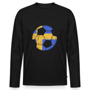 Sweden Swedish - Men's Premium Organic Long Sleeve Shirt - black - Front - Nico (187cm)