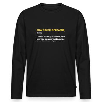 Tow Truck Operator Definition Tow Truck Operator - Männer Premium Bio Langarmshirt - Schwarz - Vorne - Nico (187cm)