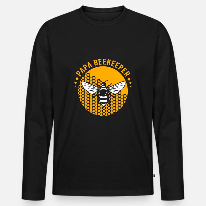 Imker - Männer Premium Bio Langarmshirt - Schwarz