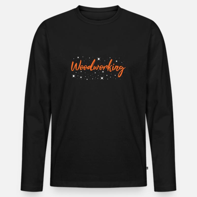 Woodworker Woodworking - Männer Premium Bio Langarmshirt - Schwarz