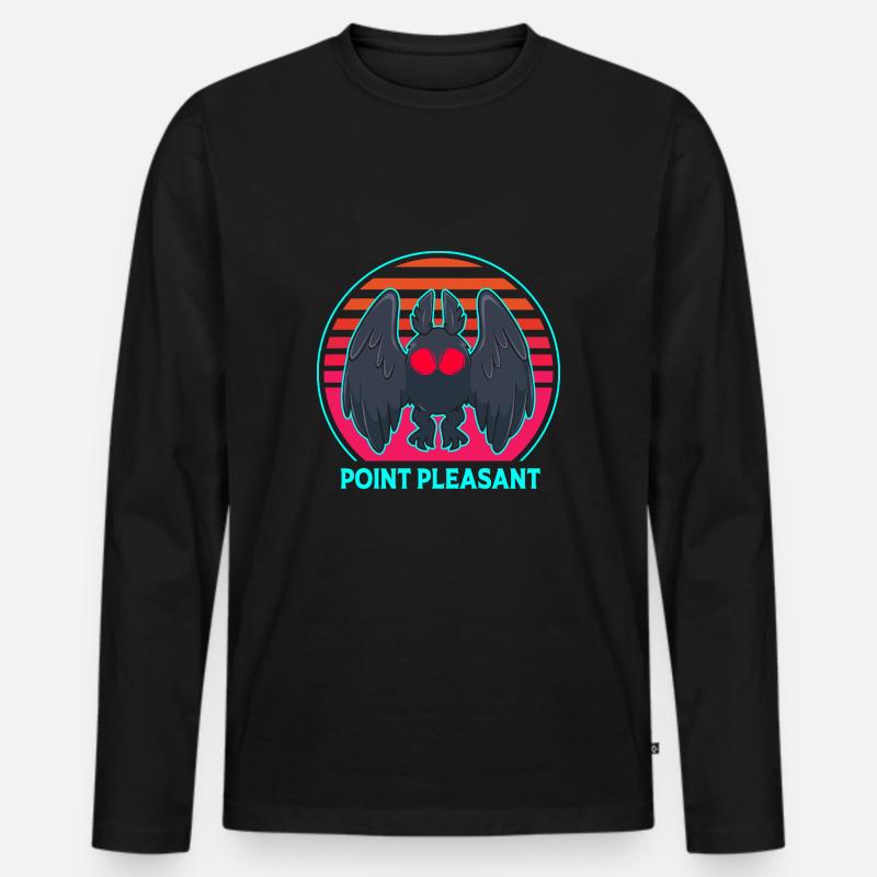 Mottenmann - Männer Premium Bio Langarmshirt - Schwarz