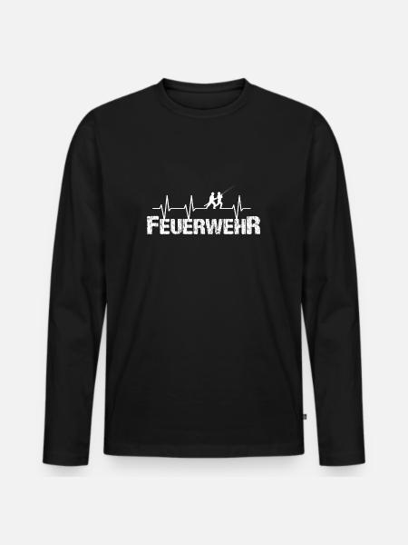 fire Department - Men's Premium Organic Long Sleeve Shirt - black