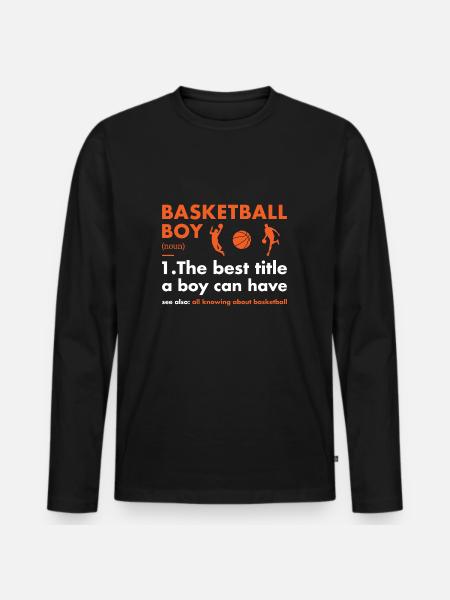 Sport Boy Definition Basketball - Men's Premium Organic Long Sleeve Shirt - black