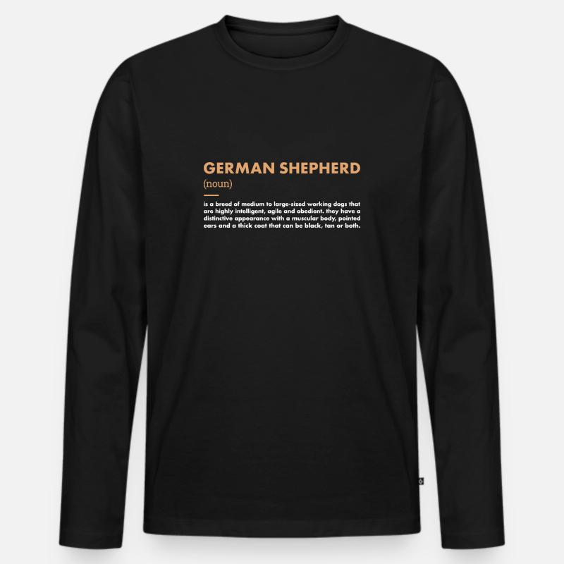 German Shepherd Definition - Männer Premium Bio Langarmshirt - Schwarz