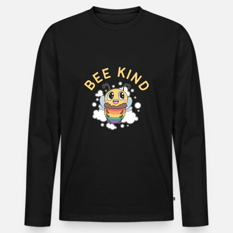 Mobbing - Männer Premium Bio Langarmshirt - Schwarz