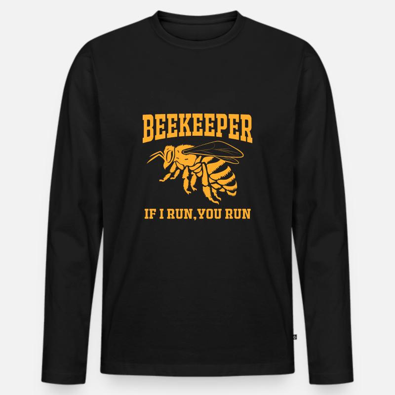 Imker - Männer Premium Bio Langarmshirt - Schwarz