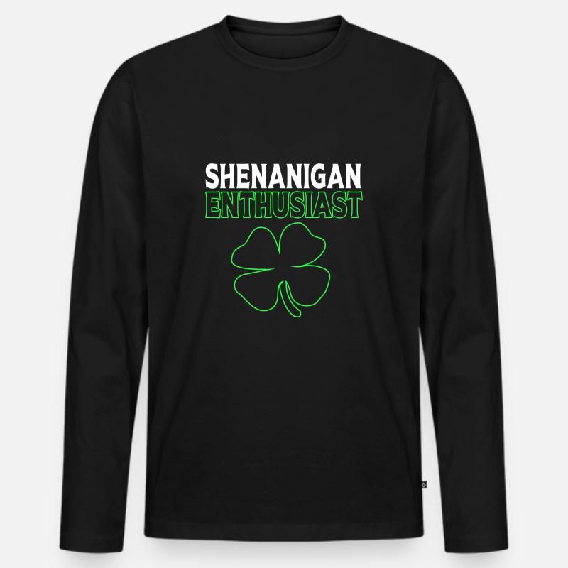 Shenanigan - Männer Premium Bio Langarmshirt - Schwarz