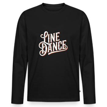 Line Dance Design for Dancers and Dance Group - Men's Premium Organic Long Sleeve Shirt - black - Front - Nico (187cm)