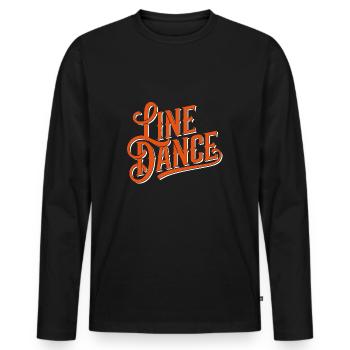 Line Dance Design for Dancers and Dance Group - Men's Premium Organic Long Sleeve Shirt - black - Front - Nico (187cm)