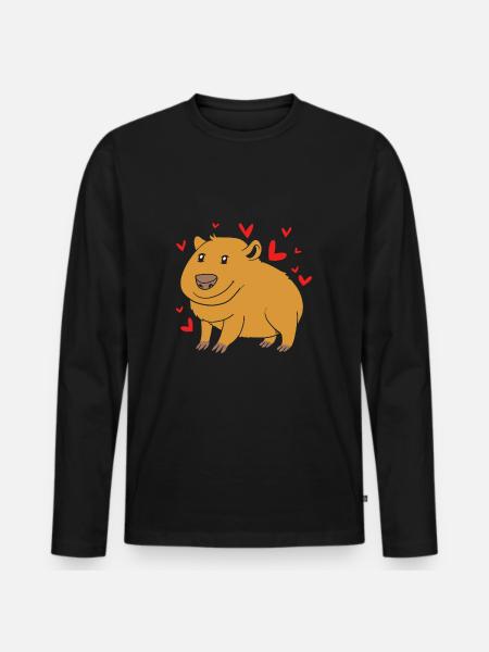 Capybara - T-shirt manches longues Premium bio Homme - noir