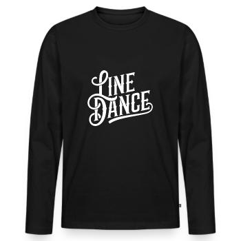 Line Dancing Country Dance - Line Dance Tanzen - Men's Premium Organic Long Sleeve Shirt - black - Front - Nico (187cm)