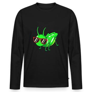 Grasshopper grasshopper - Men's Premium Organic Long Sleeve Shirt - black - Front - Nico (187cm)