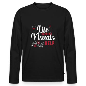 Behavioral Therapy, Behavior Therapy - Men's Premium Organic Long Sleeve Shirt - black - Front - Nico (187cm)
