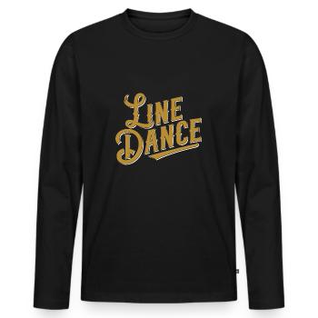 Danse en ligne La danse country est amusante - T-shirt manches longues Premium bio Homme - noir - Devant - Nico (187cm)
