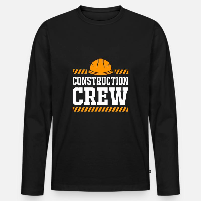 Construction worker construction site - Men's Premium Organic Long Sleeve Shirt - black