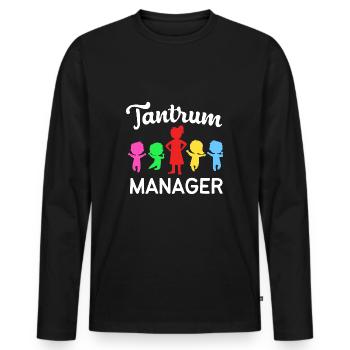 Kindergarten Education Educator Educator - Men's Premium Organic Long Sleeve Shirt - black - Front - Nico (187cm)
