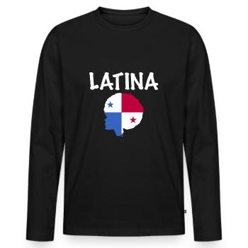 Afro Latina - Männer Premium Bio Langarmshirt - Schwarz - Vorne - Nico (187cm)
