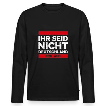 Gift Against Right Racism AFD Colorful Links - T-shirt manches longues Premium bio Homme - noir - Devant - Nico (187cm)