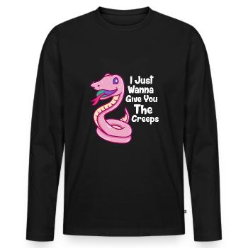 Pastel Goth Creepy Vibe - Men's Premium Organic Long Sleeve Shirt - black - Front - Nico (187cm)