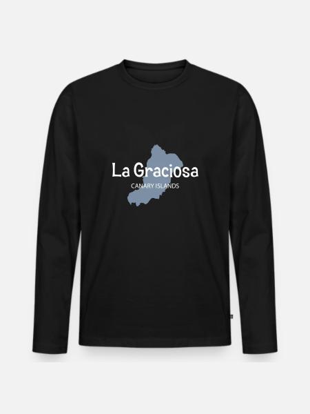 La Graciosa CANARY ISLANDS Canaries - T-shirt manches longues Premium bio Homme - noir