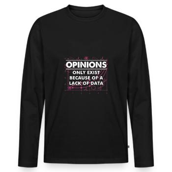 Data Science Lack of - Men's Premium Organic Long Sleeve Shirt - black - Front - Nico (187cm)