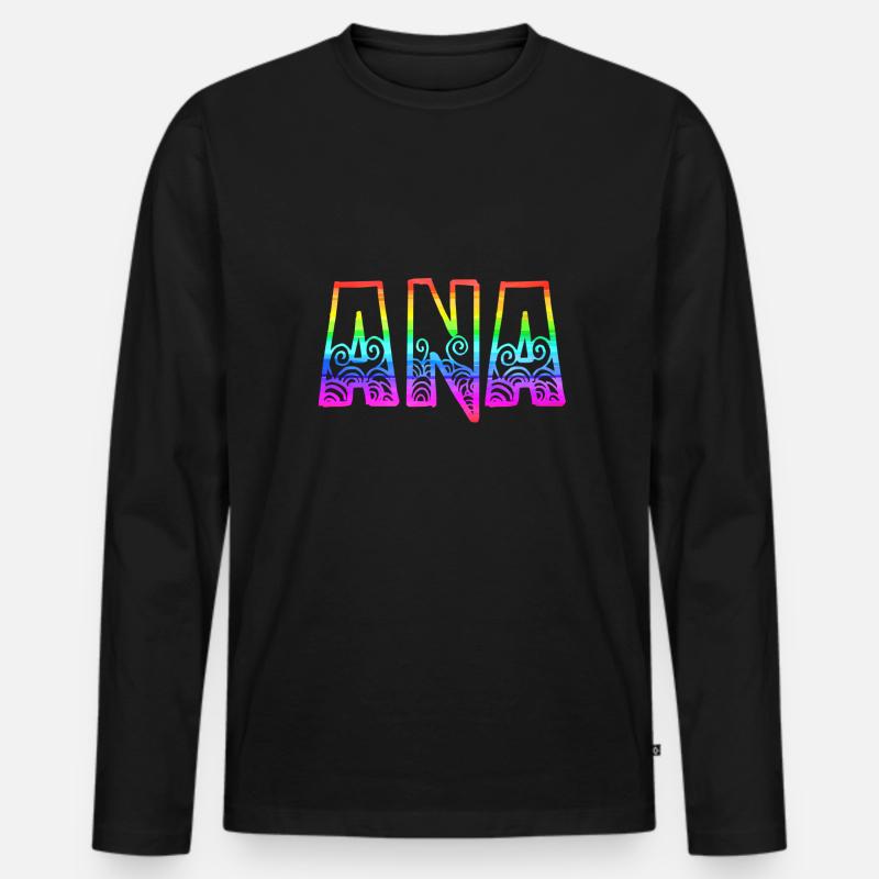 ana rs regenbogen - Männer Premium Bio Langarmshirt - Schwarz