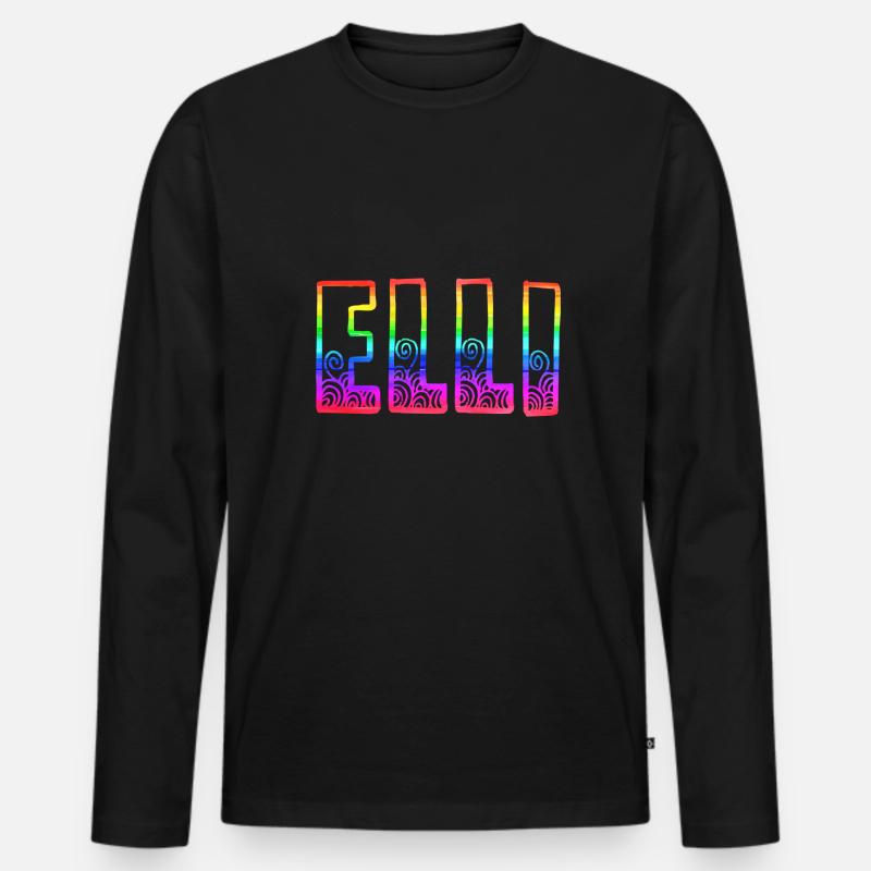 elli rs regenbogen - Männer Premium Bio Langarmshirt - Schwarz