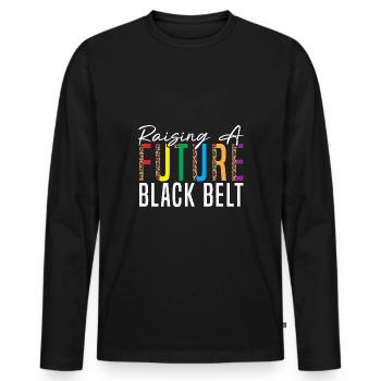 Principes du Taekwondo Taekwon-Do Taekwondo Parent - T-shirt manches longues Premium bio Homme - noir - Devant - Nico (187cm)