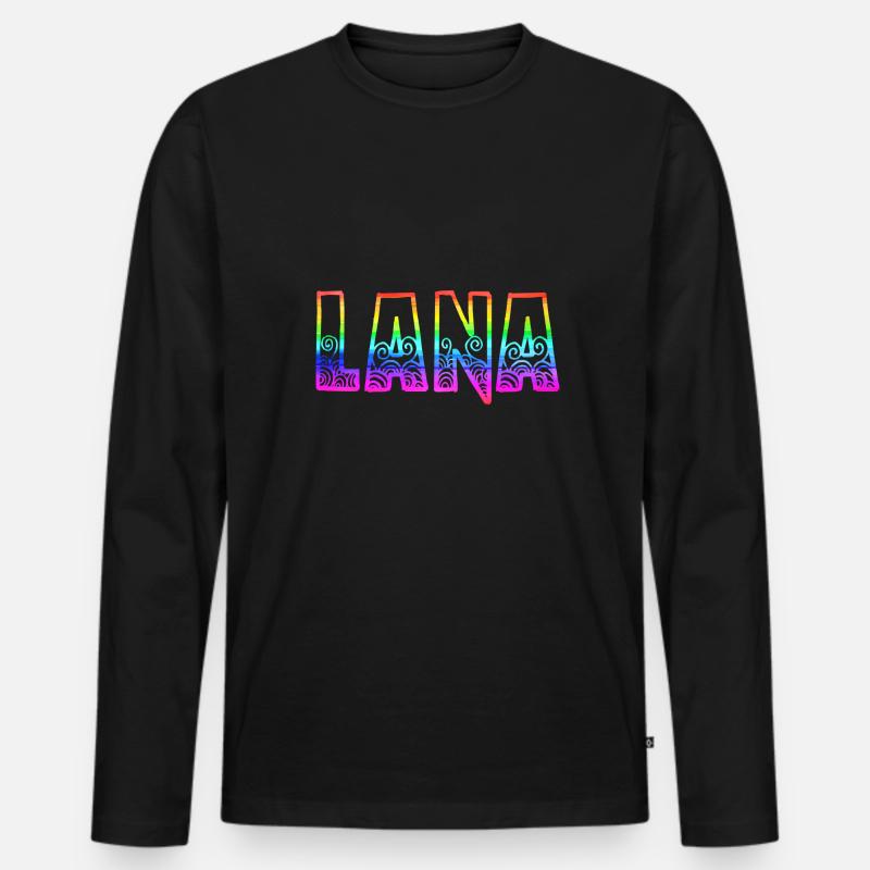lana rs regenbogen - Männer Premium Bio Langarmshirt - Schwarz