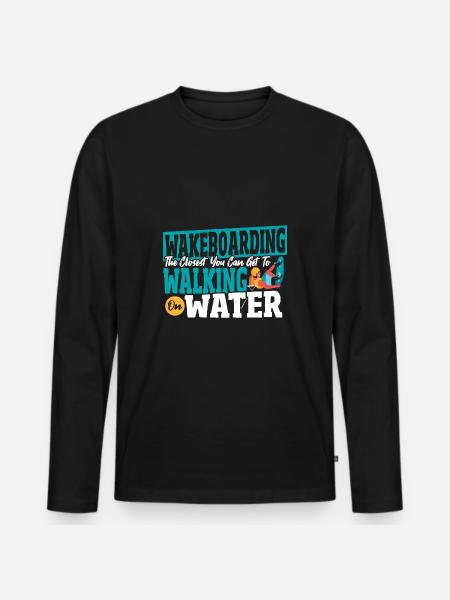 Wasserski Sport Wassersport Wakeboarden Wakeboar - Männer Premium Bio Langarmshirt - Schwarz