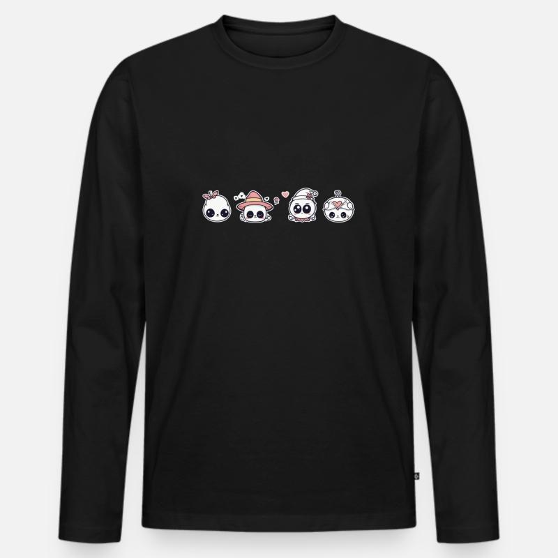 Süß - Männer Premium Bio Langarmshirt - Schwarz