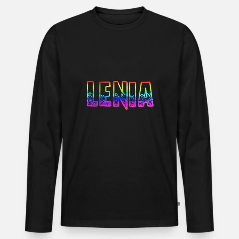 lenia rs regenbogen - Männer Premium Bio Langarmshirt - Schwarz