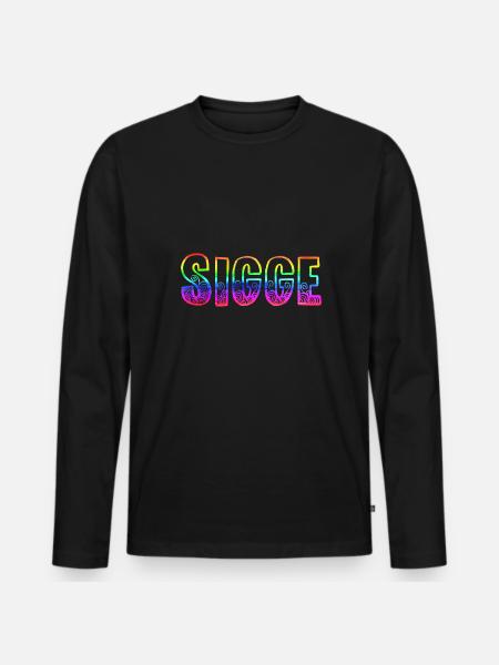 sigge rs rainbow - Men's Premium Organic Long Sleeve Shirt - black