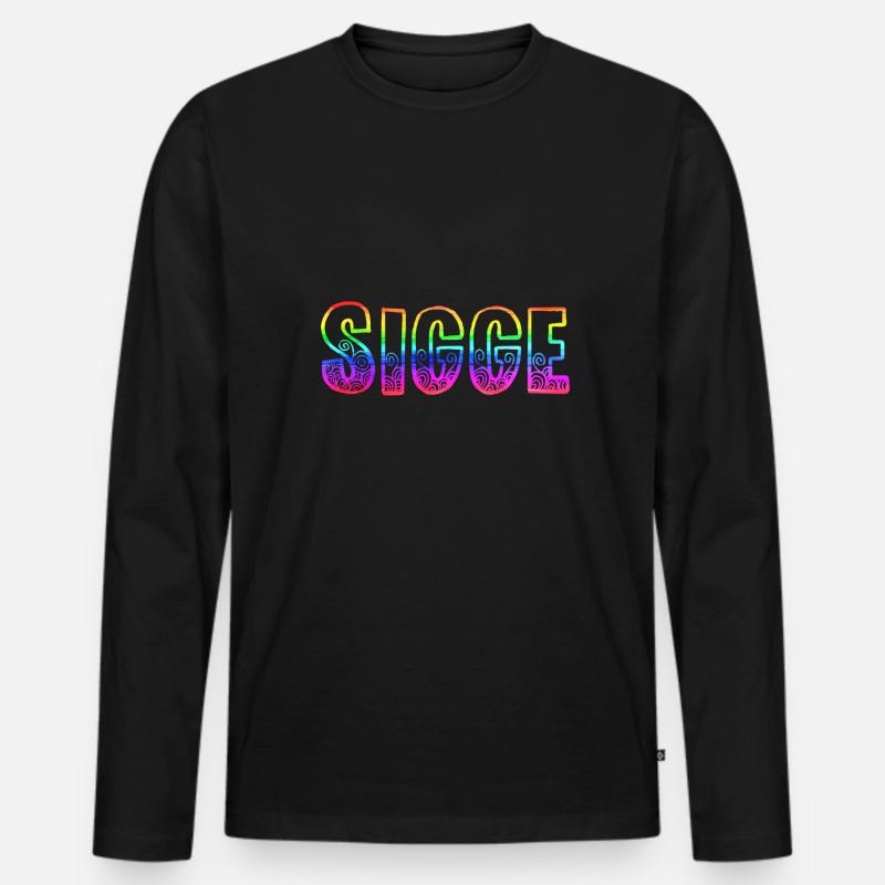 sigge rs rainbow - Men's Premium Organic Long Sleeve Shirt - black