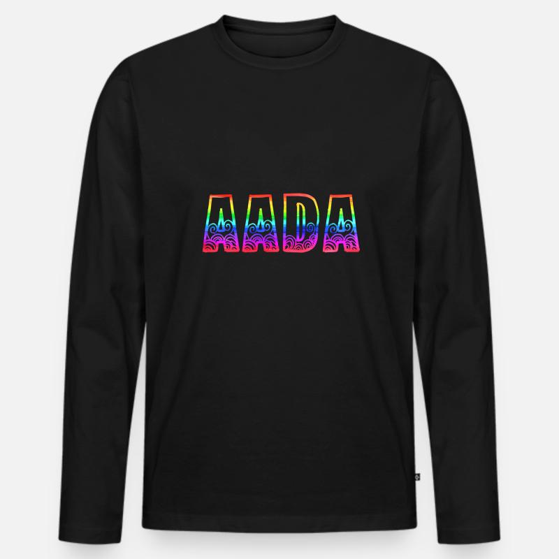 aada rs regenbogen - Männer Premium Bio Langarmshirt - Schwarz