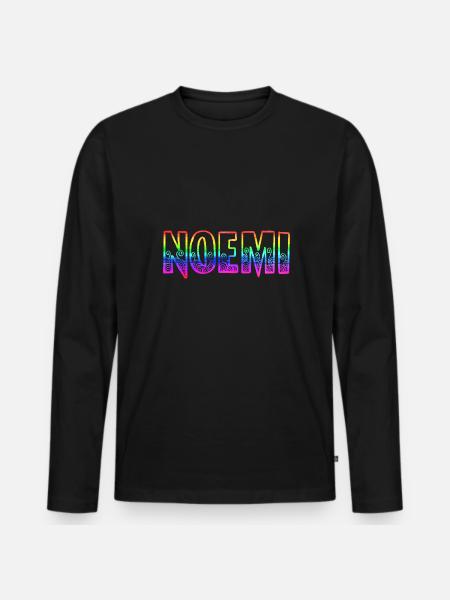 noemi rs rainbow - Men's Premium Organic Long Sleeve Shirt - black