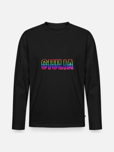 giulia rs rainbow - Men's Premium Organic Long Sleeve Shirt - black