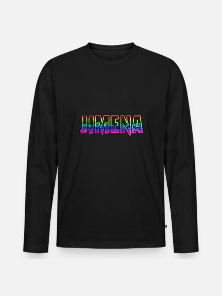 jimena rs rainbow - Men's Premium Organic Long Sleeve Shirt - black
