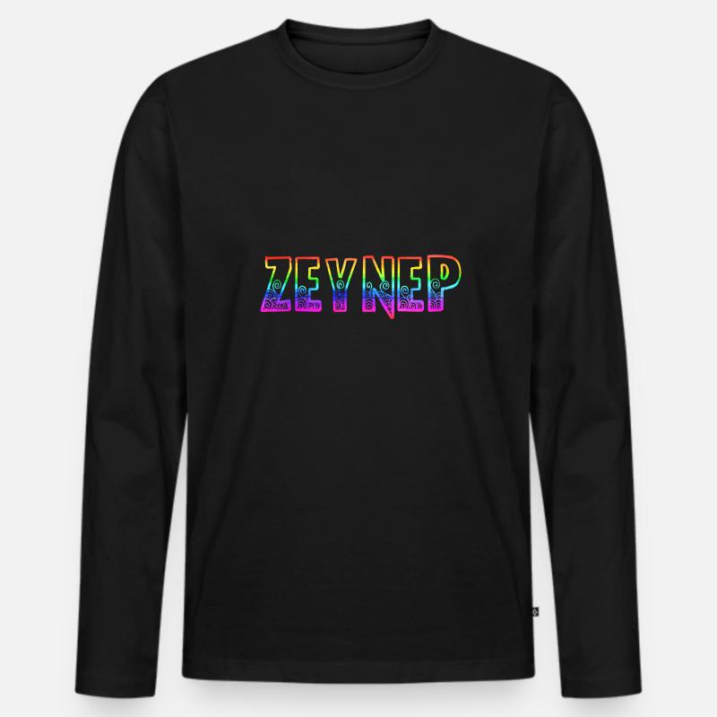 zeynep rs regenbogen - Männer Premium Bio Langarmshirt - Schwarz