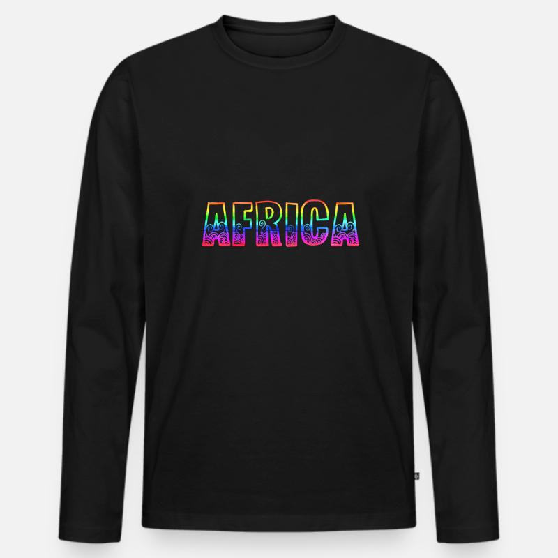 africa rs regenbogen - Männer Premium Bio Langarmshirt - Schwarz